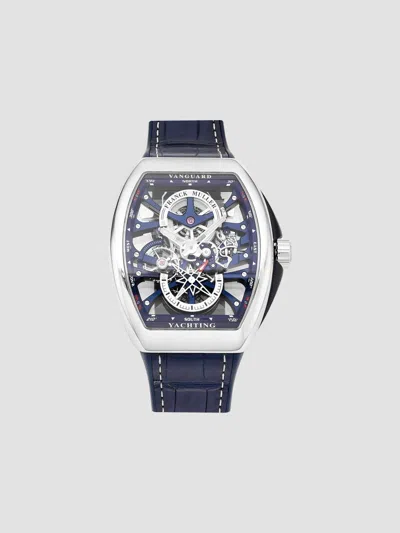 Franck Muller Men's Vanguard Yachting Skeleton Stainless Steel Watch In Navy