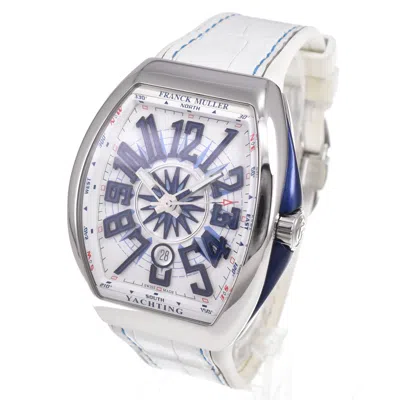 Pre-owned Franck Muller Vanguard Yachting Automatic Stainless Steel And Rubber Watch () In Multi