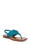 Franco Sarto Emmie Slingback Sandal In Dark Teal Faux Leather