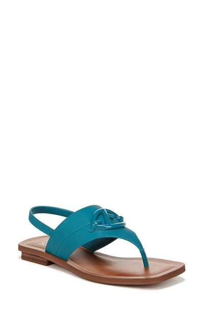 Franco Sarto Emmie Slingback Sandal In Dark Teal Faux Leather