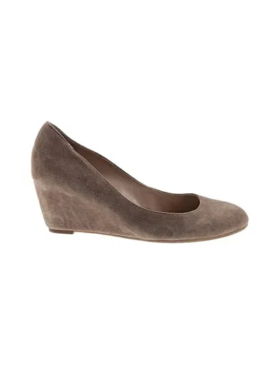 Pre-owned Franco Sarto Wedges In Gray
