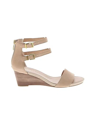 Pre-owned Franco Sarto Wedges In Tan