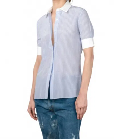 Francoise Brooklyn Shirt In Blue Stripe