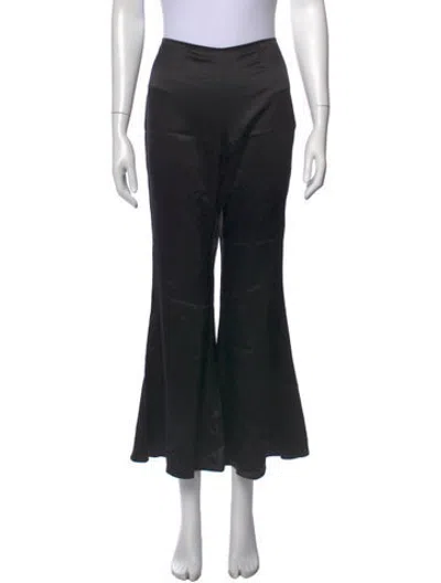 Pre-owned Francoise Silk Flared Pants In Black