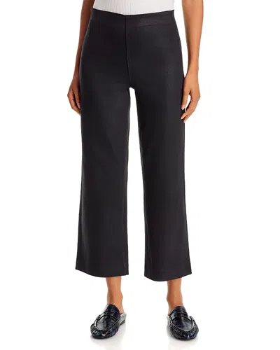 Frank & Eileen Westport Illusion High Rise Pull On Wide Leg Jeans In Black Wax