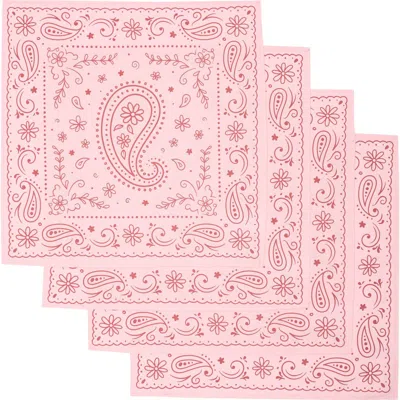 Frasier Sterling Bandana Dinner Napkins In Pink