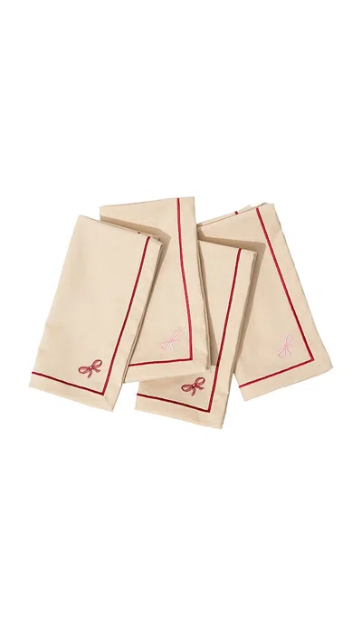 Frasier Sterling Bows Dinner Napkins Set Of 4 In N,a