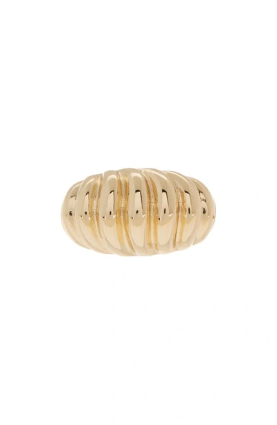 Frasier Sterling Pastry Dome Ring In Gold
