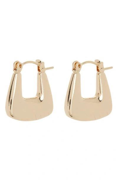 Frasier Sterling Petite Modern Hoop Earrings In Gold