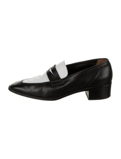 Pre-owned Fratelli Rossetti Leather Colorblock Pattern Loafers In Black