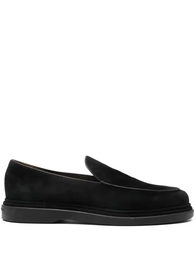 Fratelli Rossetti Suede Loafers In Black