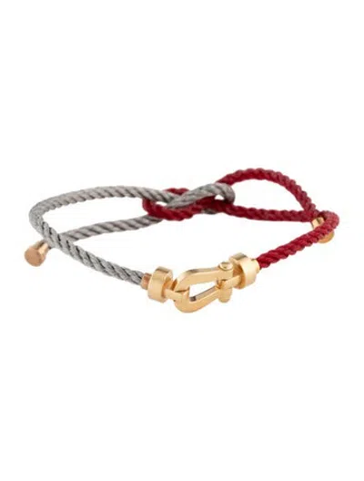 Pre-owned Fred Force 10 Interchangeable Cord Buckle Bracelet In Multicolor