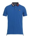 Fred Mello Man Polo Shirt Blue Size M Cotton