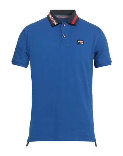 Fred Mello Man Polo Shirt Blue Size M Cotton