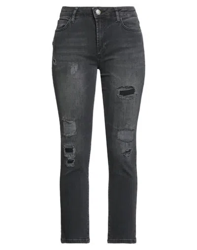 Fred Mello Woman Jeans Black Size 28 Cotton, Elastane