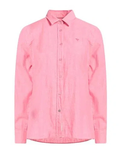 Fred Mello Woman Shirt Pink Size M Cotton, Linen