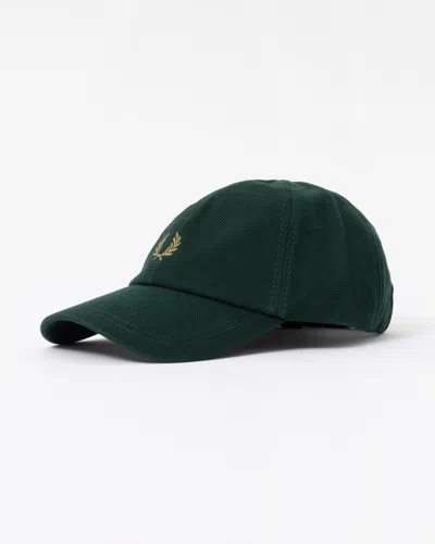Fred Perry Mens Pique Classic Cap In Grassroots/bronze 86d