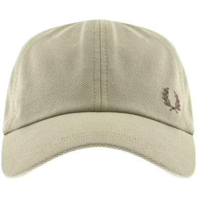 Fred Perry Pique Classic Cap Grey In Green