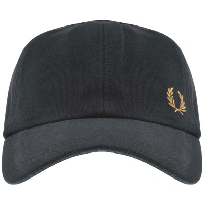 Fred Perry Pique Classic Cap Navy In Black