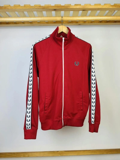 Pre-owned Fred Perry X Vintage Fred Perry Lampas Rad Track Top Jacket Sweatshirt In Red