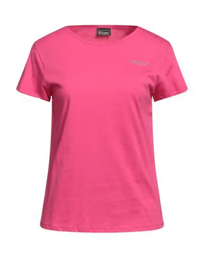 Freddy Woman T-shirt Fuchsia Size L Cotton In Pink