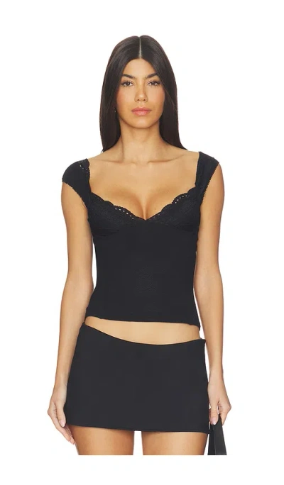 Free People Blush Hour Tee In Black