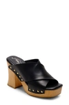 Free People Mallory Platform Slide Sandal In Black