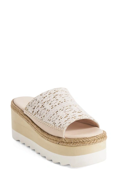 Free People Santorini Platform Slide Sandal In Plaster