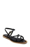 Free People Sunny Days Ankle Strap Sandal In Black