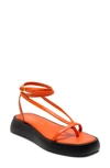 Free People Winnie Ankle Strap Platform Sandal In Vermillion