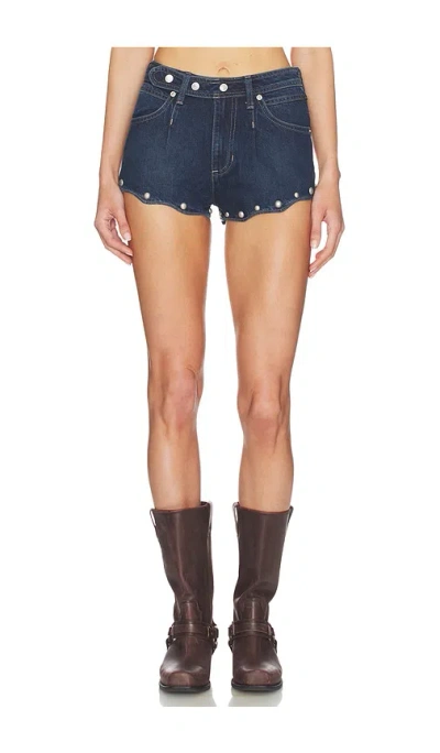Free People X We The Free Late Night Stud Short In Midnight Oil
