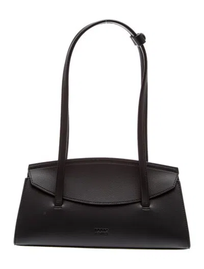 Pre-owned Freja Nyc Leather Shoulder Bag In Black