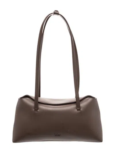 Pre-owned Freja Nyc Leather Shoulder Bag In Brown