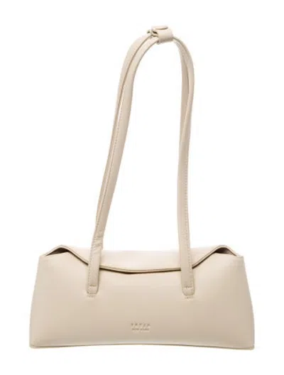 Pre-owned Freja Nyc Leather Shoulder Bag In Neutrals