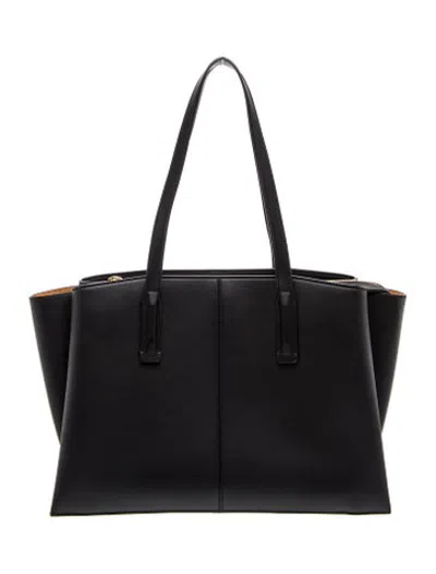 Pre-owned Freja Nyc Leather Tote In Black