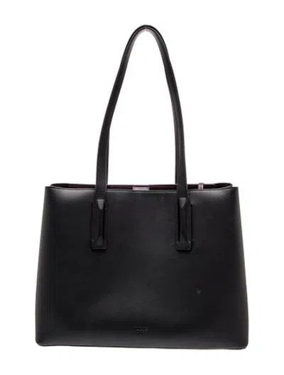 Pre-owned Freja Nyc Leather Tote In Black