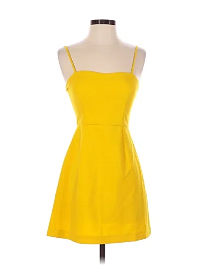 Pre-owned French Connection Cocktail Dress In Yellow