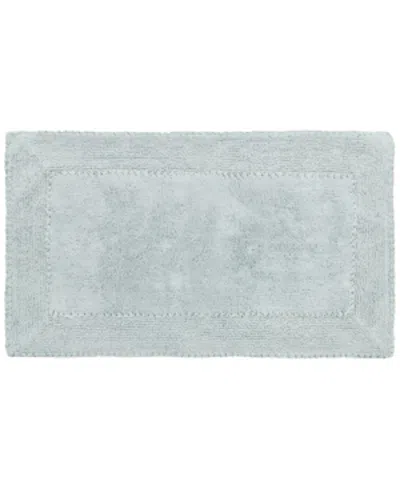 French Connection Cotton Ruffled Bath Rug, 17" X 24" In Aqua