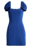 French Connection Whisper Flutter Sleeve Minidress In Cobalt