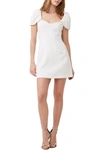 French Connection Whisper Flutter Sleeve Minidress In Summer White