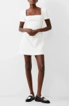 French Connection Whisper Short Sleeve Sheath Dress In 12-summer White