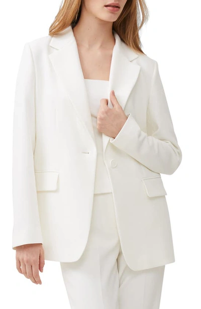 French Connection Whisper Single Breasted Blazer In Summer White