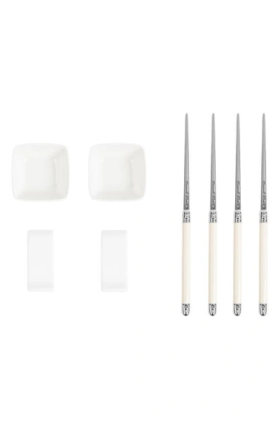 French Home 8-piece Chopstick Set In Faux Ivory