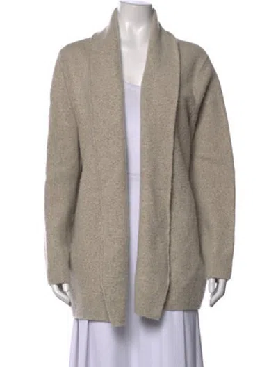 Pre-owned Frenckenberger Cashmere Open Front Sweater In Grey