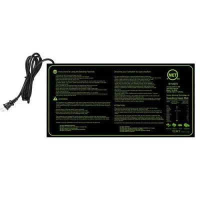 Fresh Fab Finds 10" X 20" Seedling Heat Mat Ip67 Waterproof Plant Warm Hydroponic Heating Pad 17.5w For Seed Germina