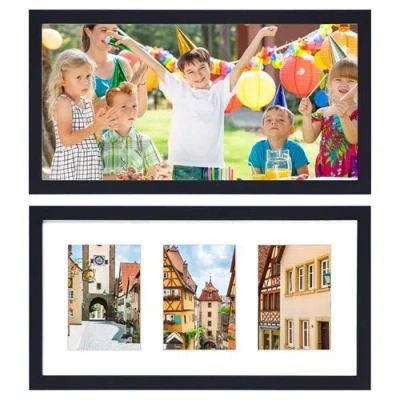 Fresh Fab Finds 2pcs Picture Frame 3 Opening Collage Frame 3 5x7in Photo Black Picture Frame Desktop Wall Mounted Di In Multi
