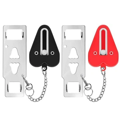 Fresh Fab Finds 2pcs Portable Travel Door Lock Home Hotel Apartment Security Lock Anti Theft Security Tool Door Safe In Multi