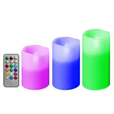 Fresh Fab Finds 3pcs Flameless Votive Candles In Multi