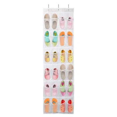 Fresh Fab Finds Over The Door Shoes Rack 24-pocket Crystal Clear Organizer 6-layer Hanging Storage Shelf For Shoes S In Multi