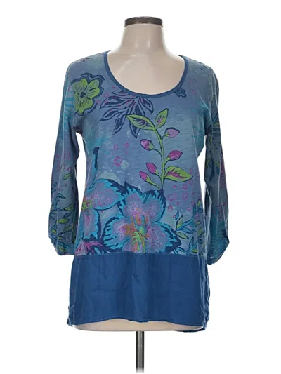 Pre-owned Fresh Produce 3/4 Sleeve T-shirt In Blue